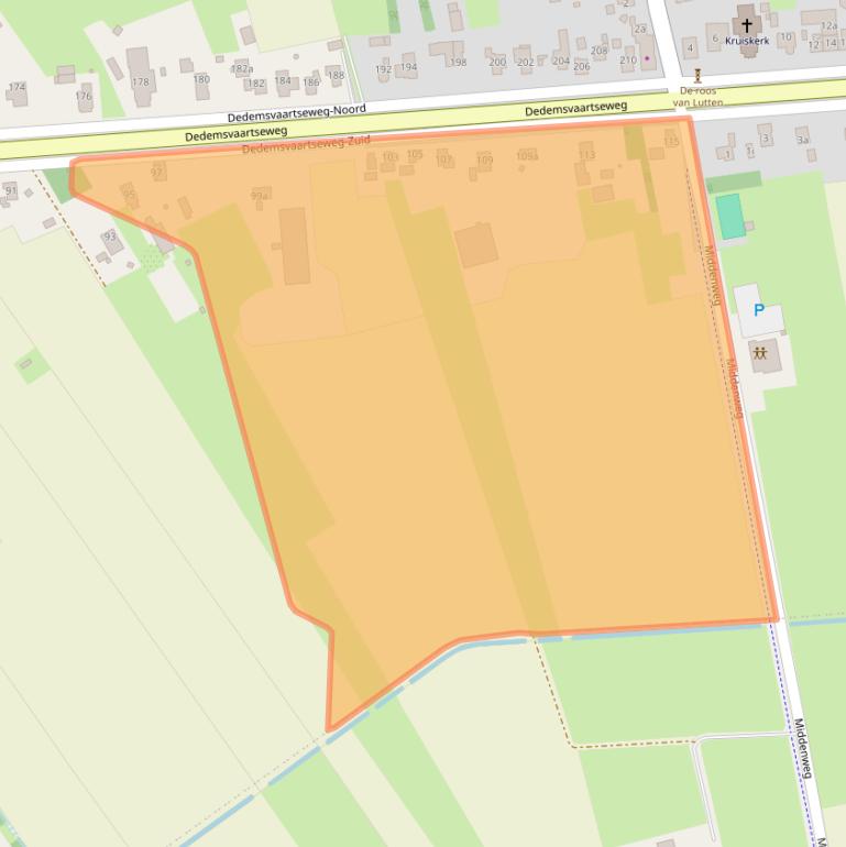 Kaart van postcodegebied 7775AE.