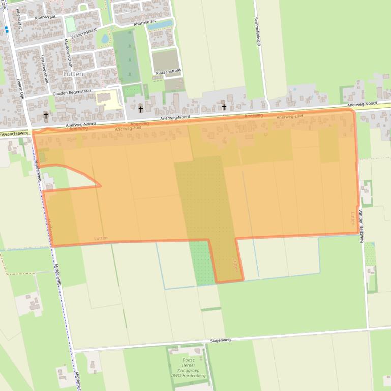 Kaart van postcodegebied 7775AN.