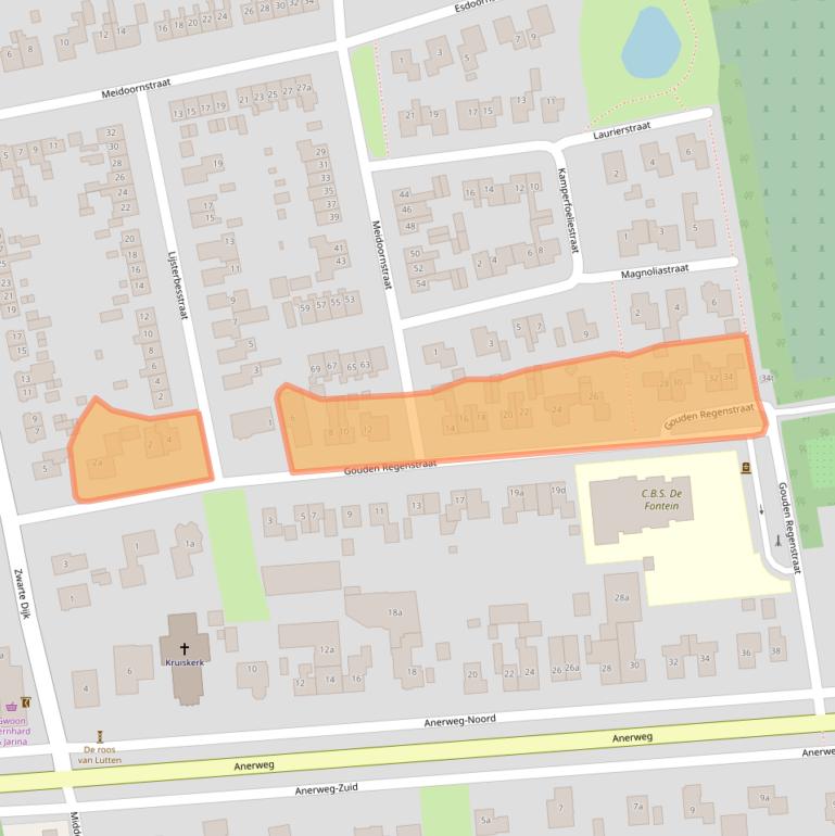 Kaart van postcodegebied 7775AZ.