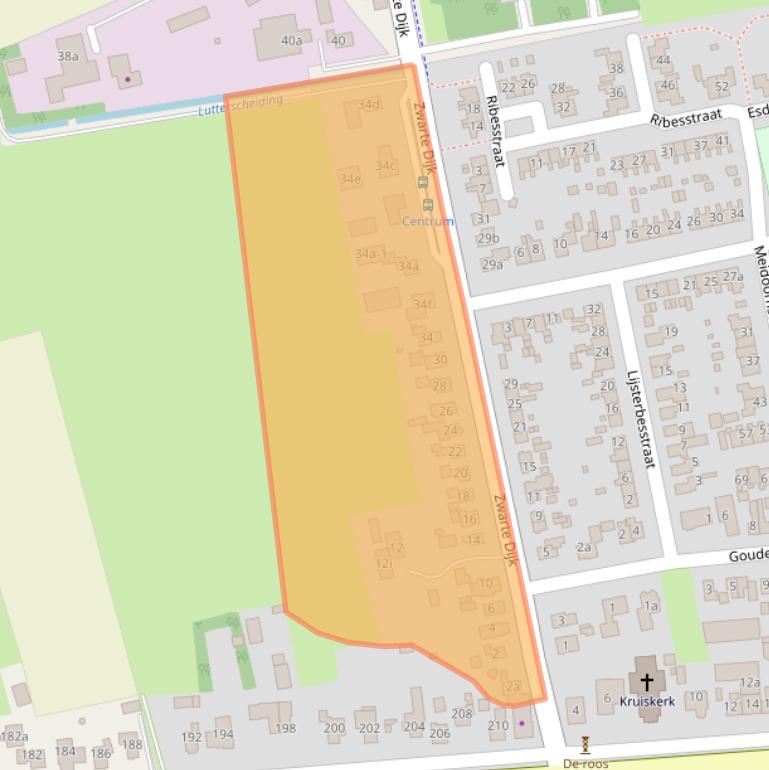 Kaart van postcodegebied 7775PB.