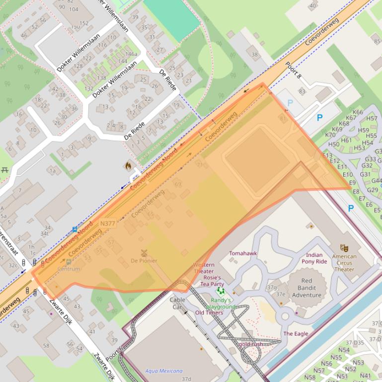 Kaart van postcodegebied 7776AD.