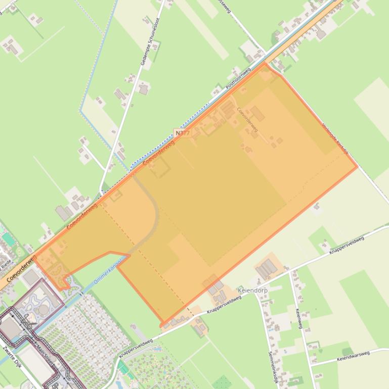 Kaart van postcodegebied 7776AE.