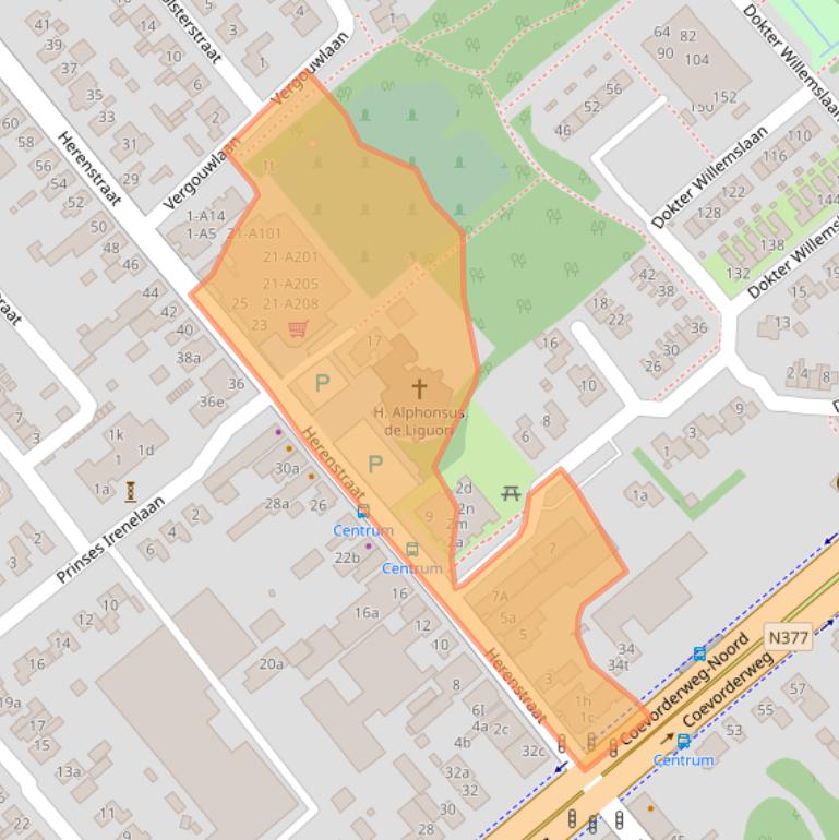 Kaart van postcodegebied 7776AG.