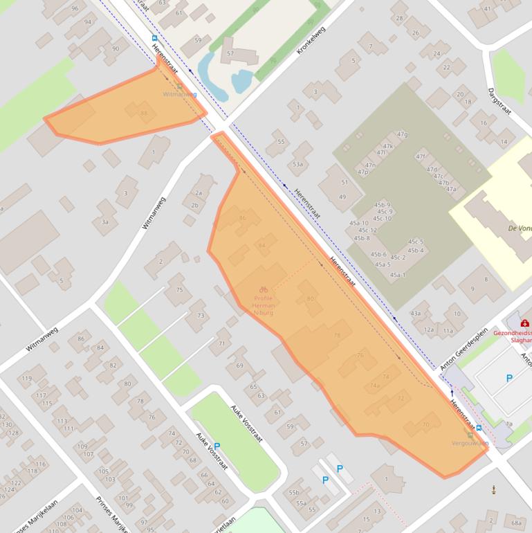 Kaart van postcodegebied 7776AL.