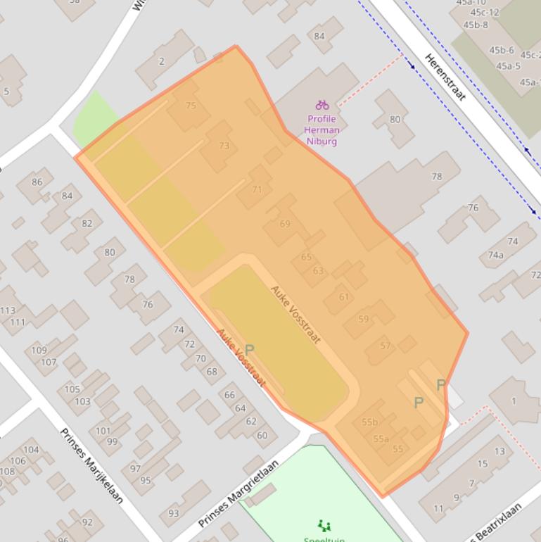 Kaart van postcodegebied 7776AT.