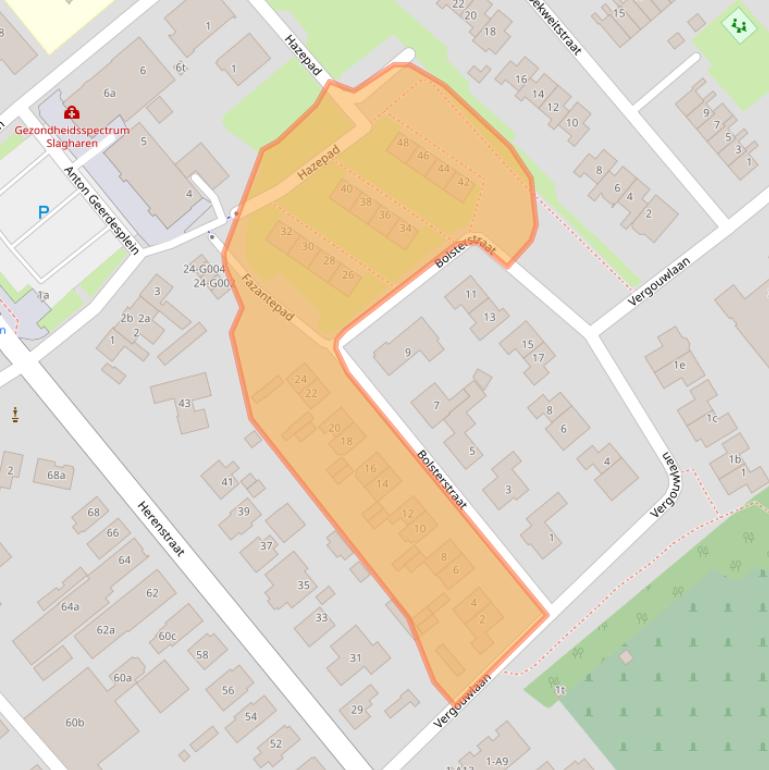 Kaart van postcodegebied 7776BC.