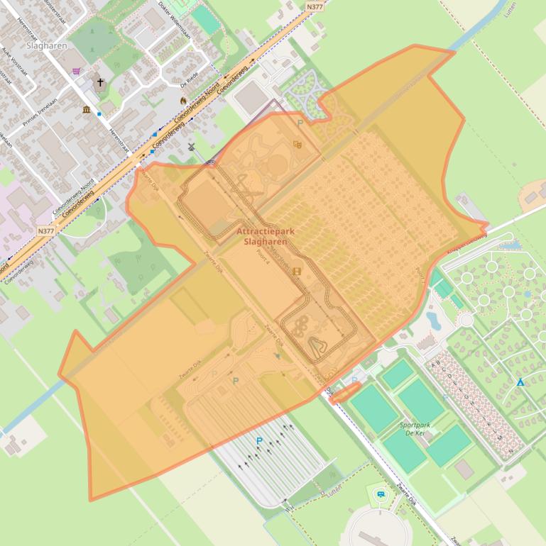 Kaart van postcodegebied 7776PB.