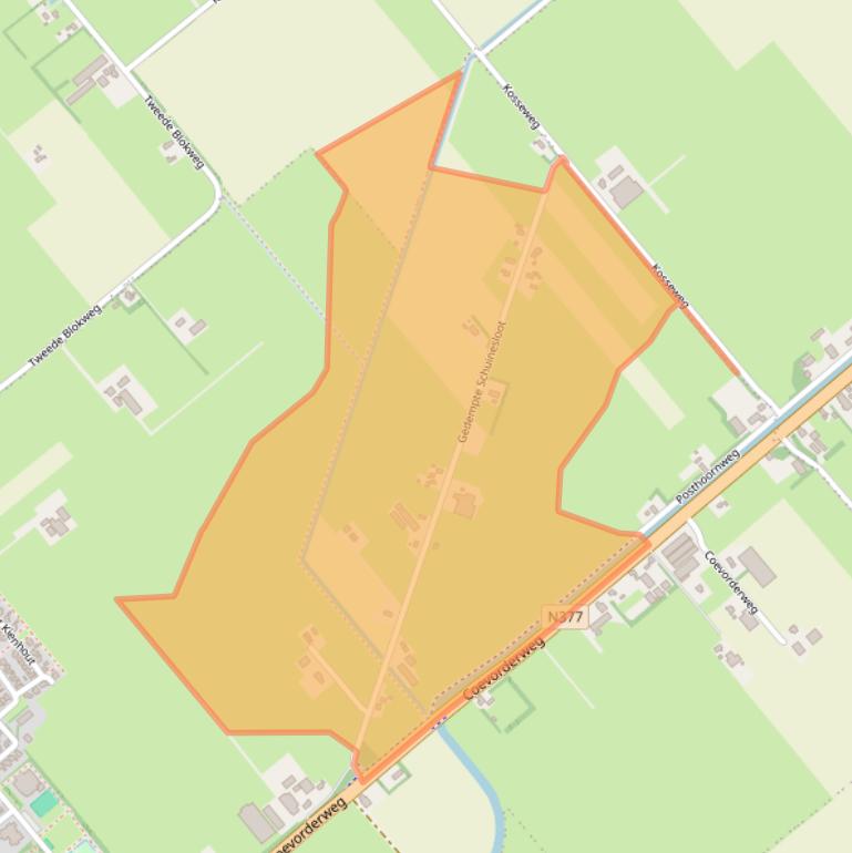 Kaart van postcodegebied 7776PD.