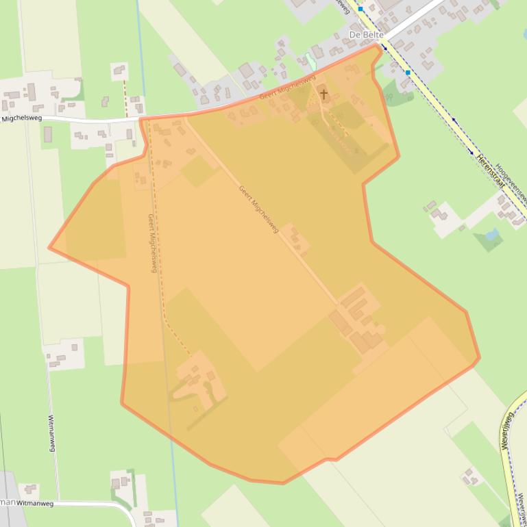 Kaart van postcodegebied 7776RW.