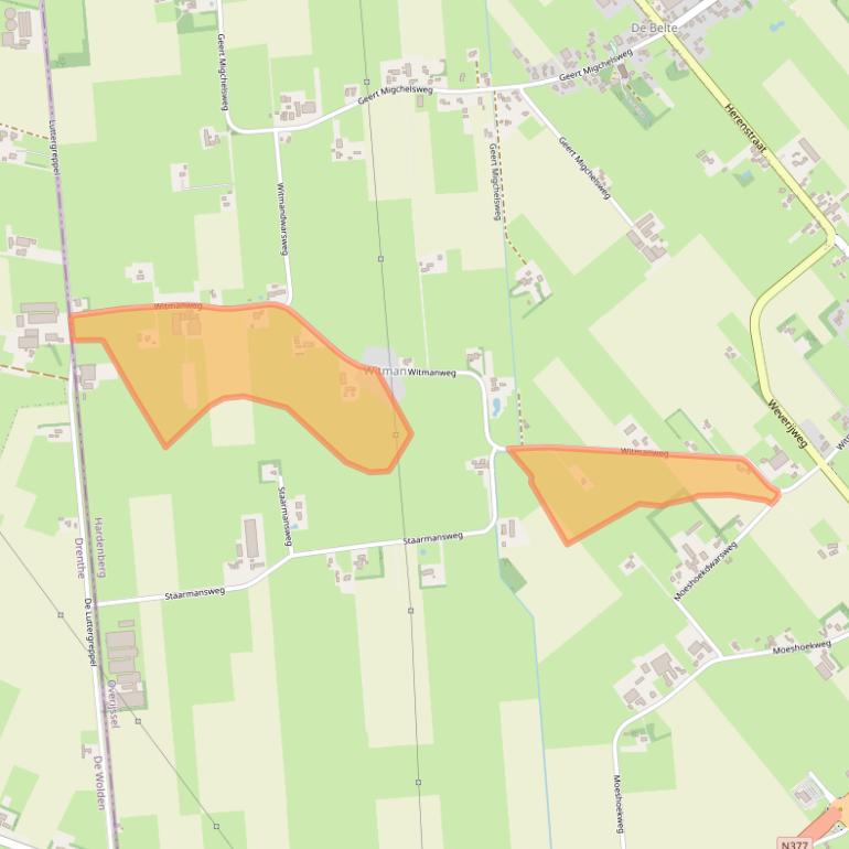 Kaart van postcodegebied 7776SH.