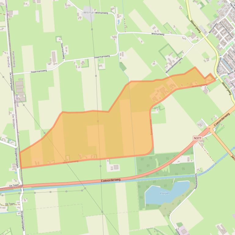 Kaart van postcodegebied 7776SM.