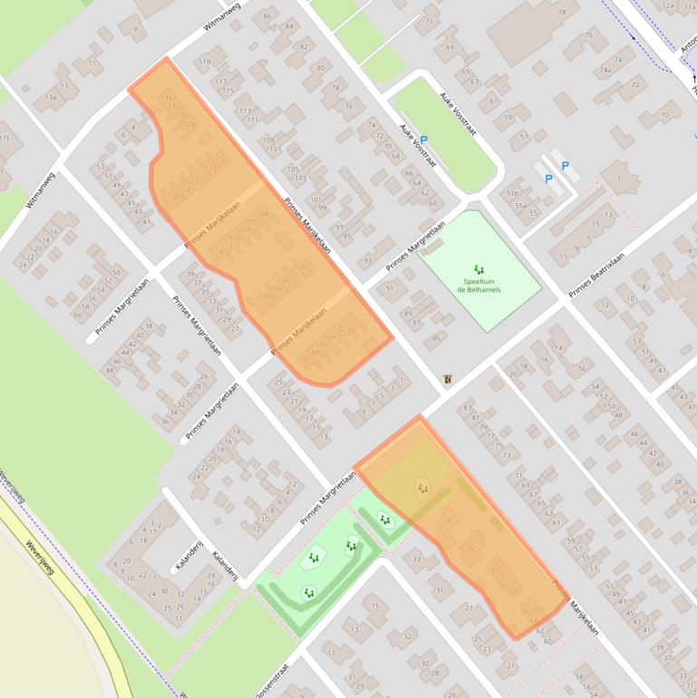 Kaart van postcodegebied 7776XH.