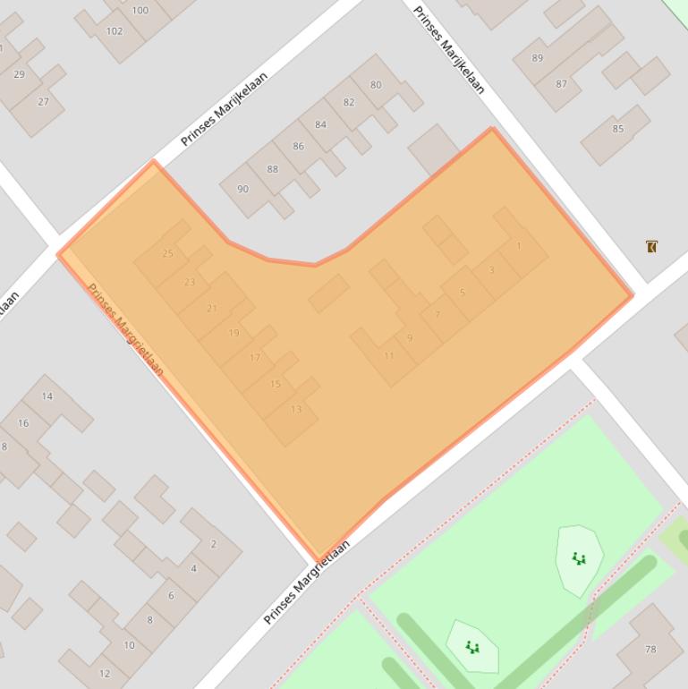 Kaart van postcodegebied 7776XJ.