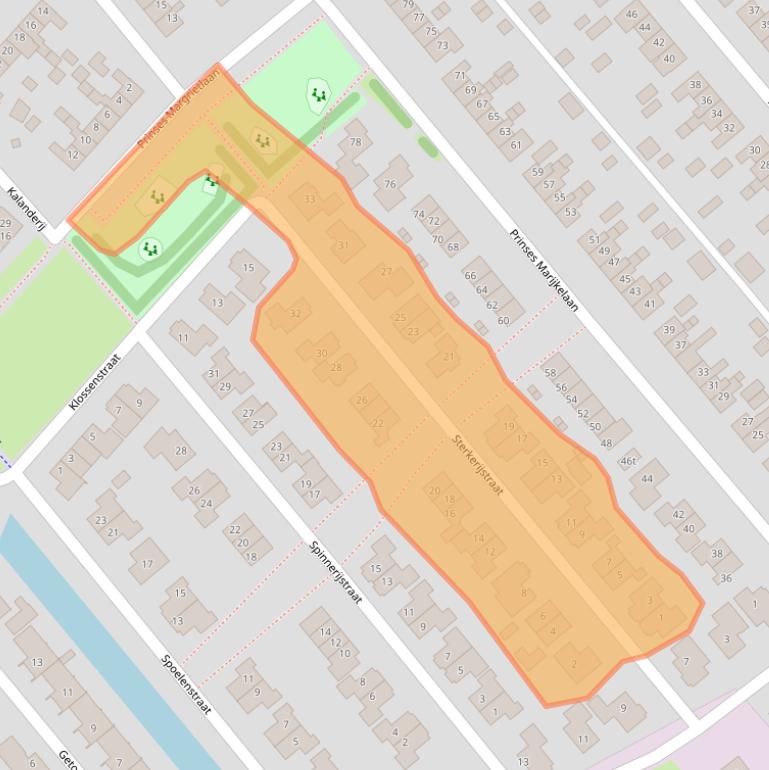 Kaart van postcodegebied 7776XP.