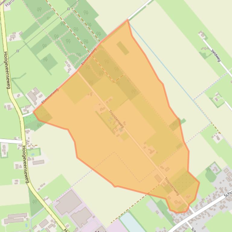 Kaart van postcodegebied 7777SN.