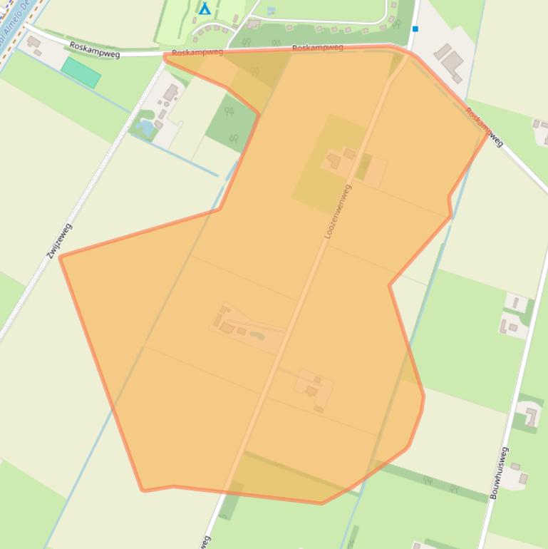 Kaart van postcodegebied 7778HE.