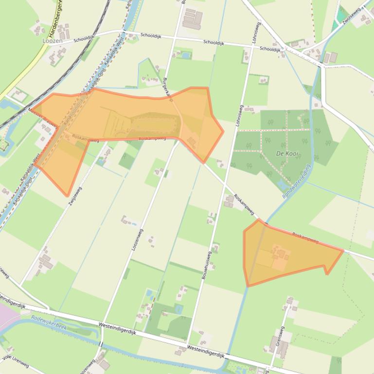 Kaart van postcodegebied 7778HJ.