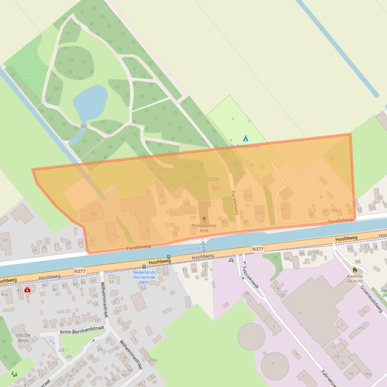 Kaart van postcodegebied 7782PE.