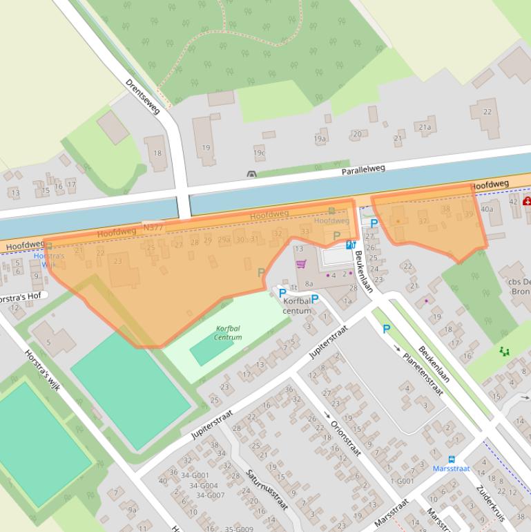 Kaart van postcodegebied 7782PM.