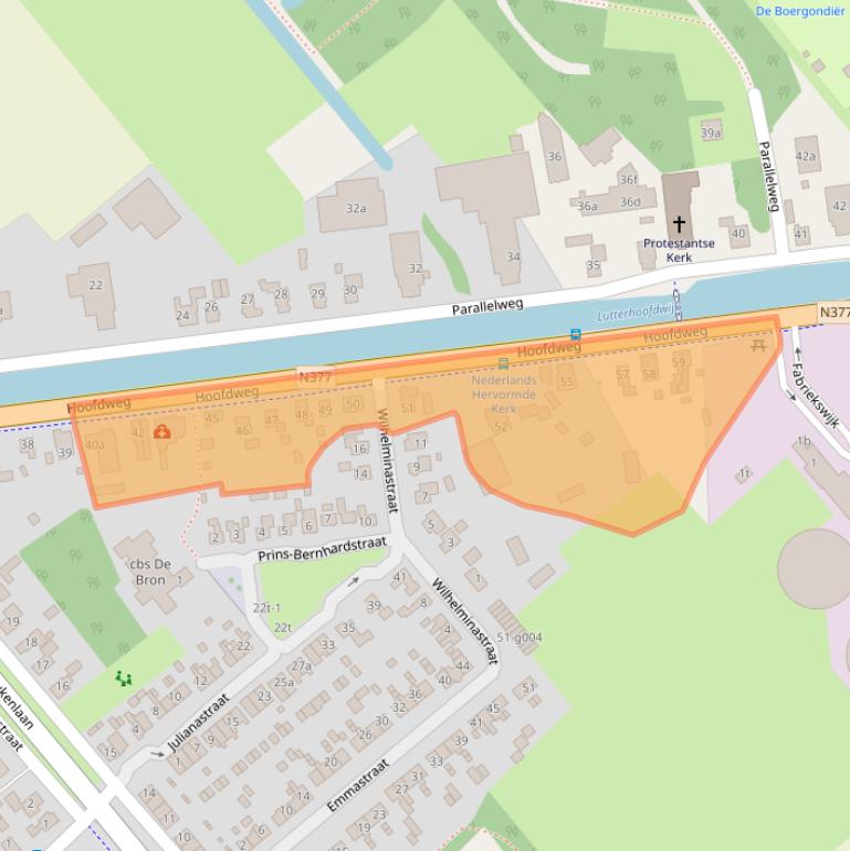 Kaart van postcodegebied 7782PN.