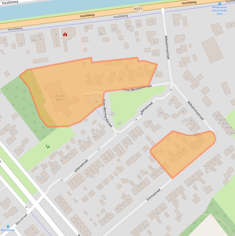 Kaart van postcodegebied 7782RV.