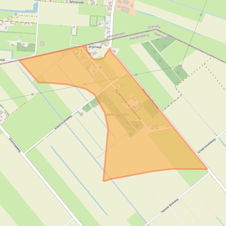 Kaart van postcodegebied 7782SC.