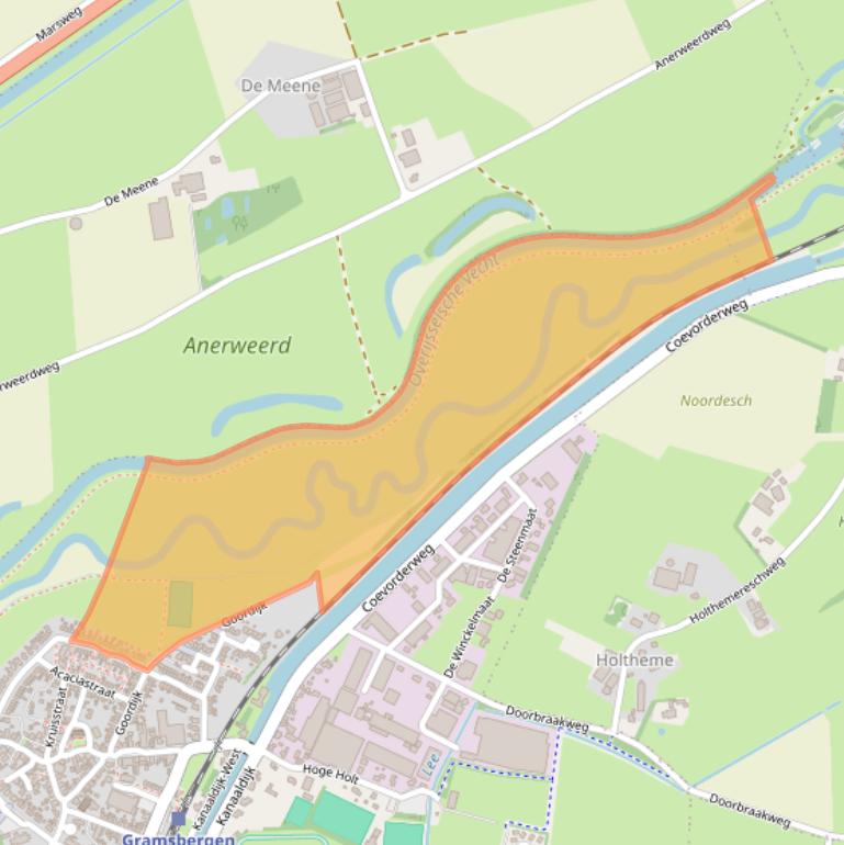 Kaart van postcodegebied 7783AA.