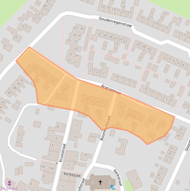 Kaart van postcodegebied 7783AH.