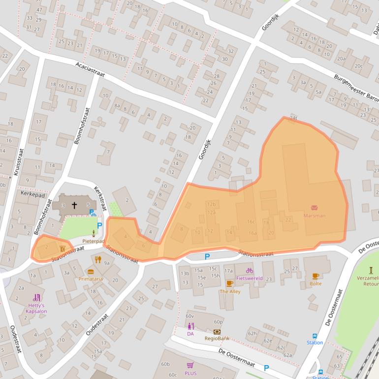 Kaart van postcodegebied 7783AS.
