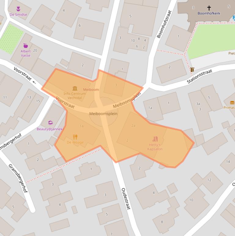 Kaart van postcodegebied 7783AT.