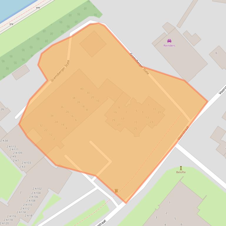 Kaart van postcodegebied 7783AZ.