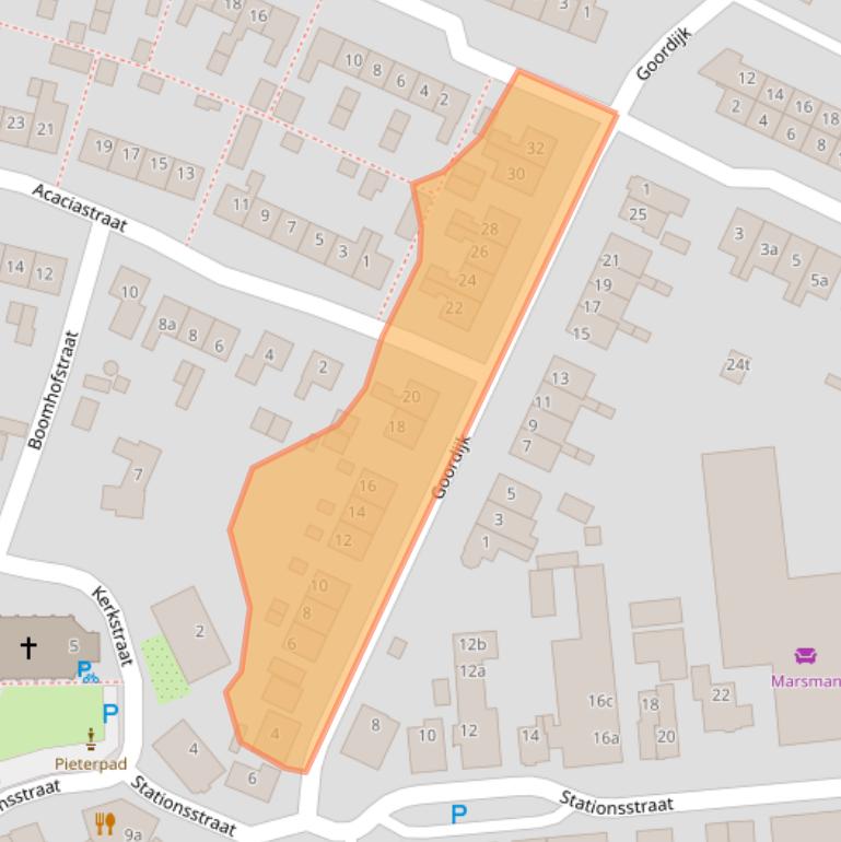 Kaart van postcodegebied 7783BB.