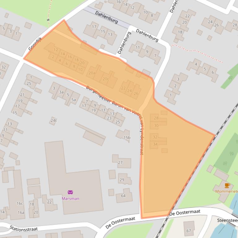 Kaart van postcodegebied 7783BD.