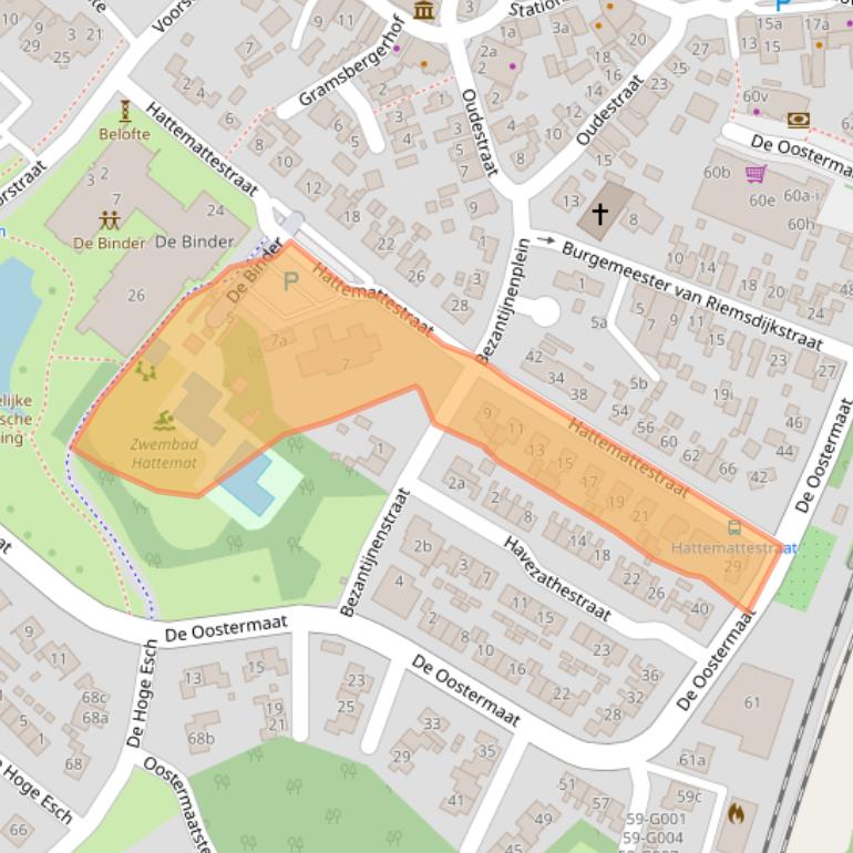 Kaart van postcodegebied 7783BM.