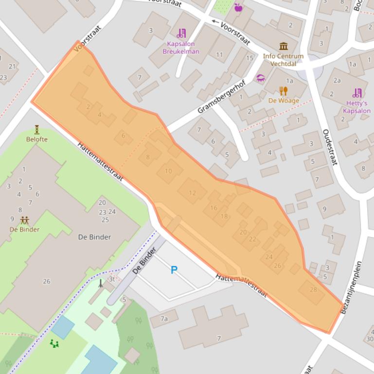 Kaart van postcodegebied 7783BN.