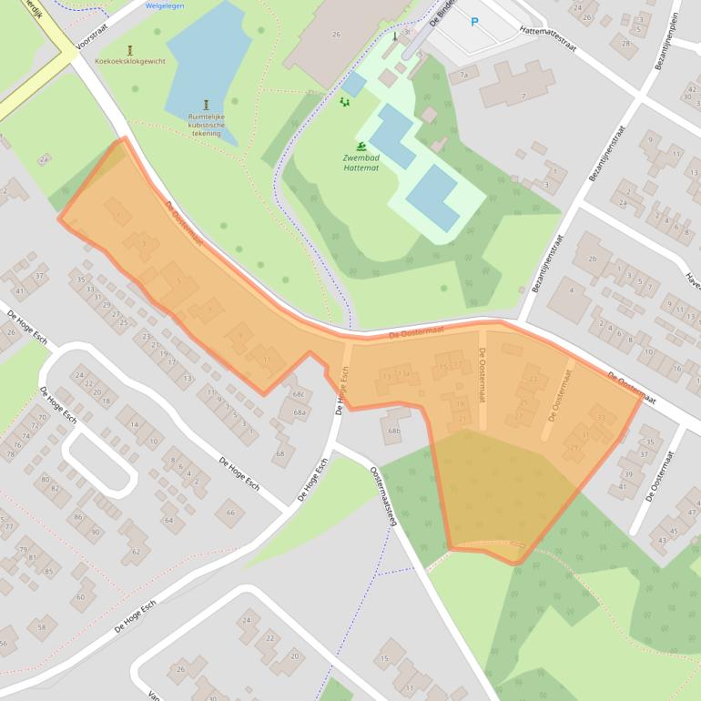 Kaart van postcodegebied 7783BV.