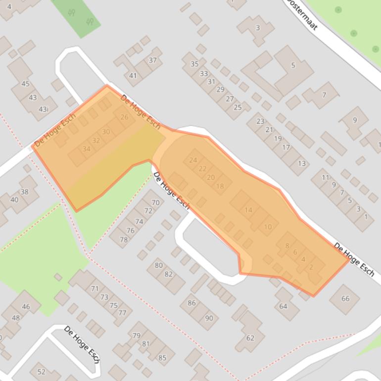 Kaart van postcodegebied 7783CC.