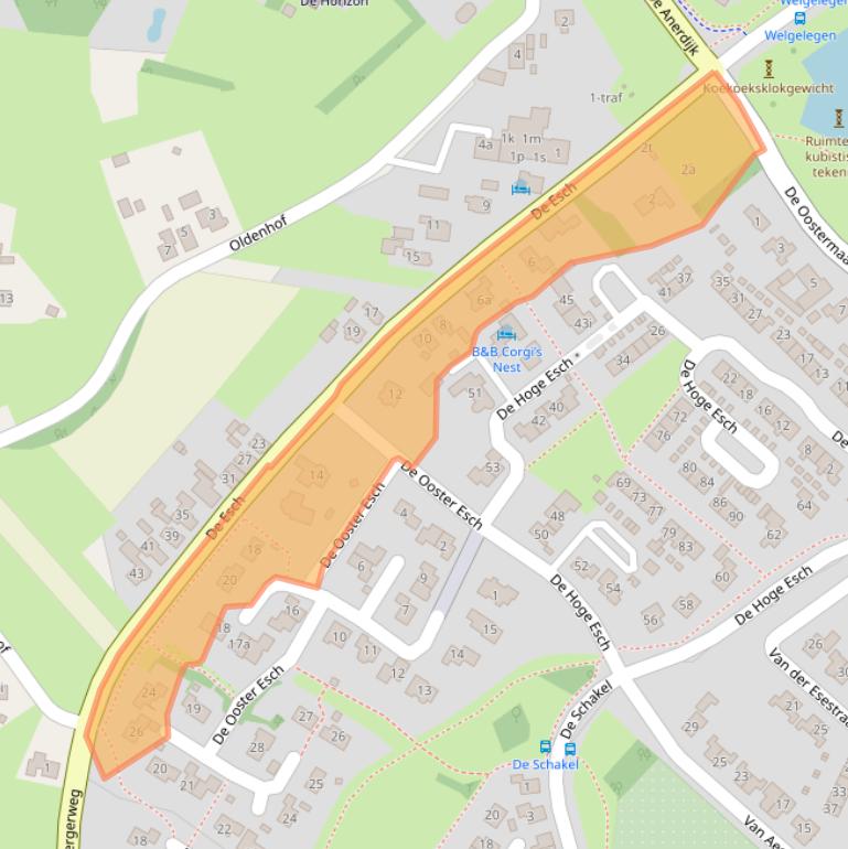 Kaart van postcodegebied 7783CJ.