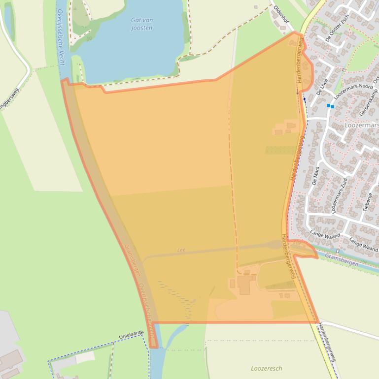 Kaart van postcodegebied 7783CK.