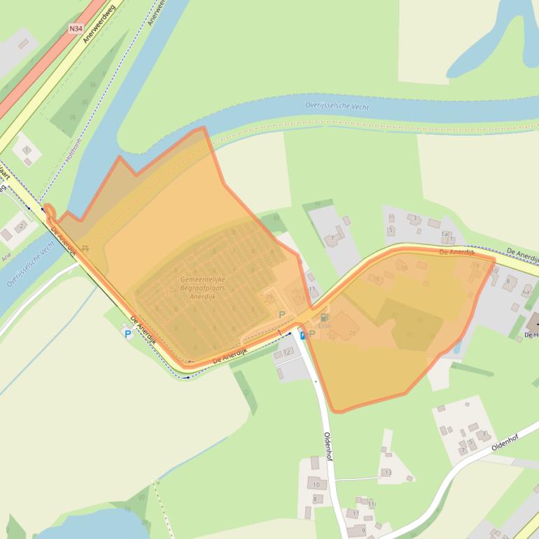 Kaart van postcodegebied 7783CN.