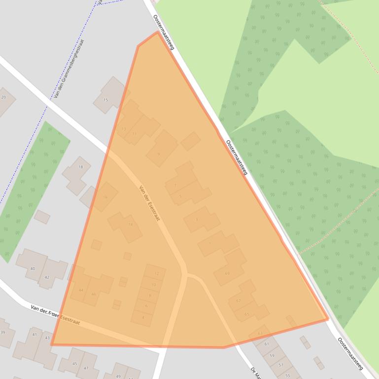 Kaart van postcodegebied 7783CS.