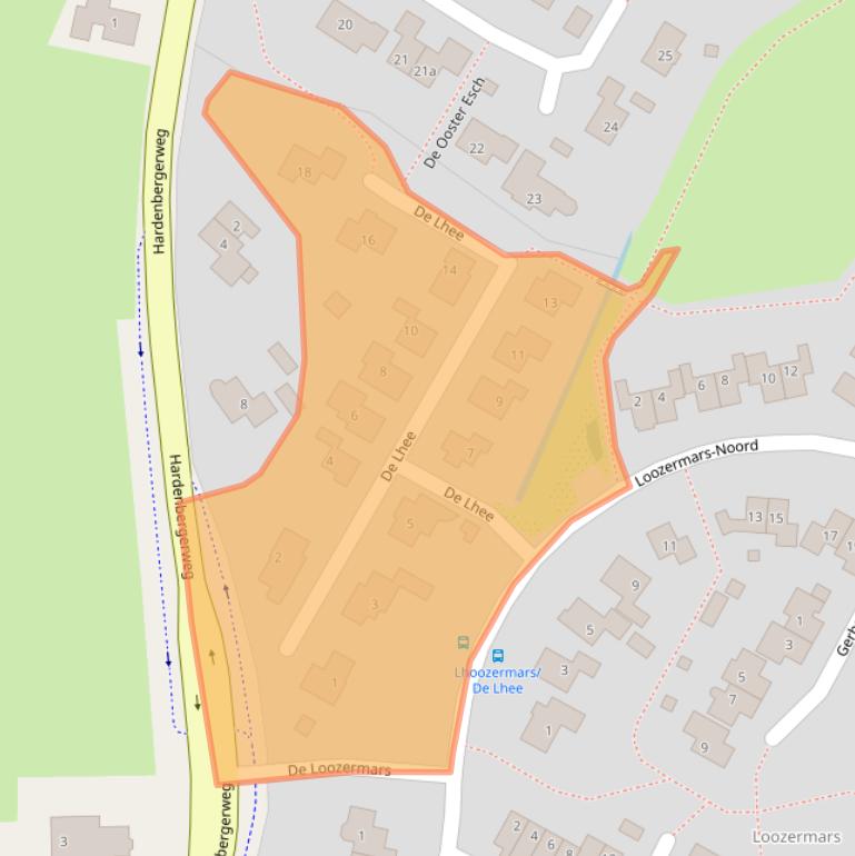 Kaart van postcodegebied 7783EG.