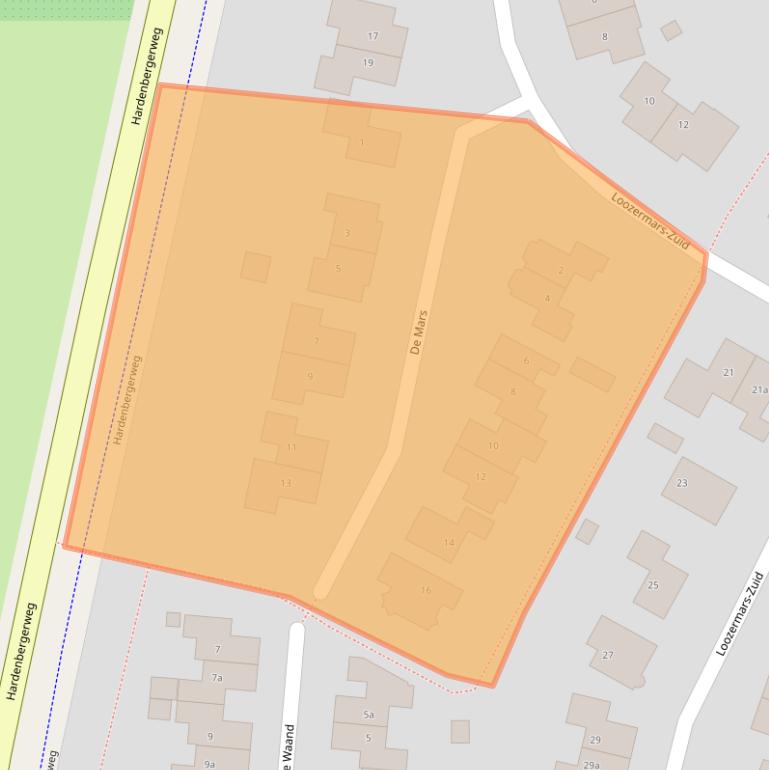 Kaart van postcodegebied 7783EM.