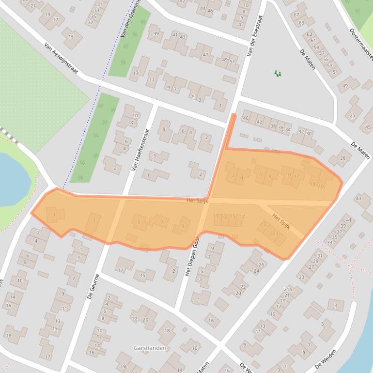 Kaart van postcodegebied 7783GK.