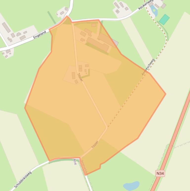 Kaart van postcodegebied 7784CE.