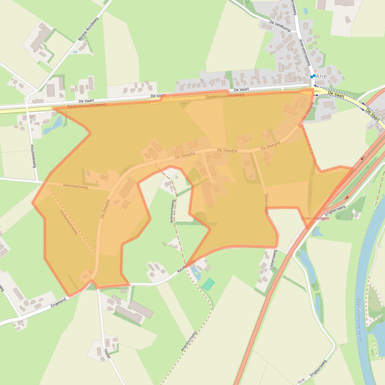 Kaart van postcodegebied 7784CG.