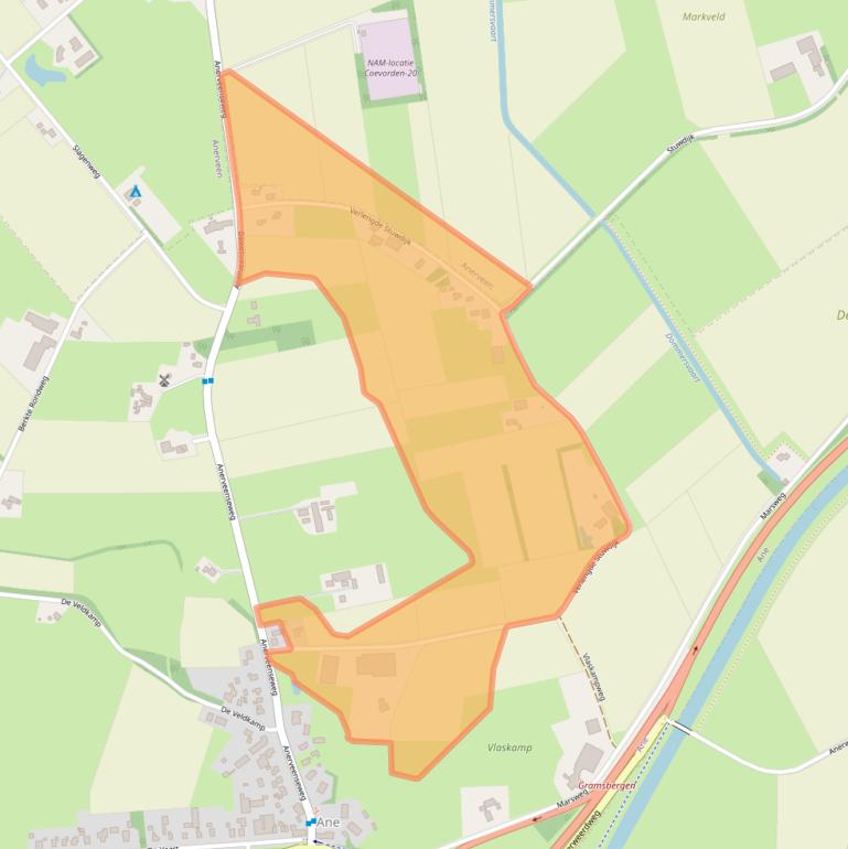 Kaart van postcodegebied 7784DB.