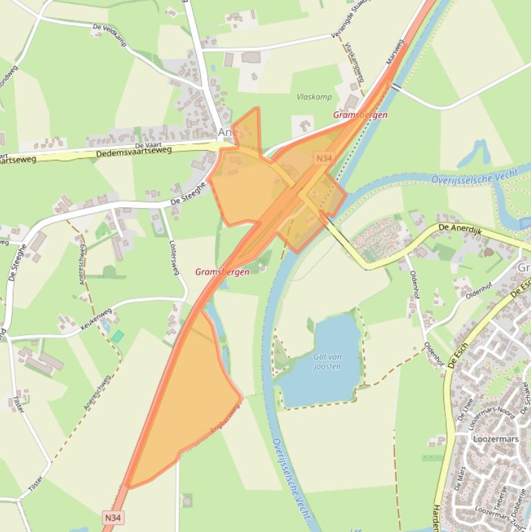 Kaart van postcodegebied 7784DJ.