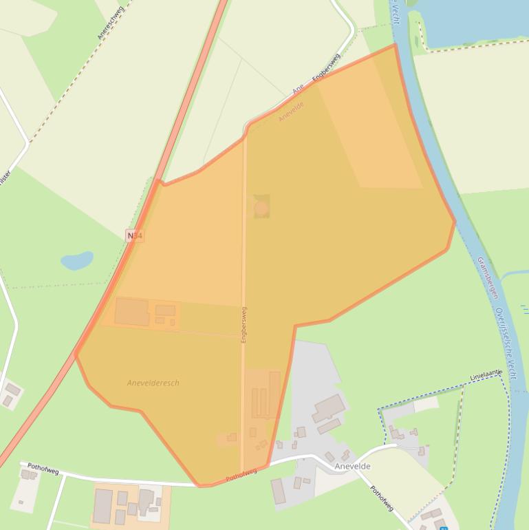 Kaart van postcodegebied 7785JA.