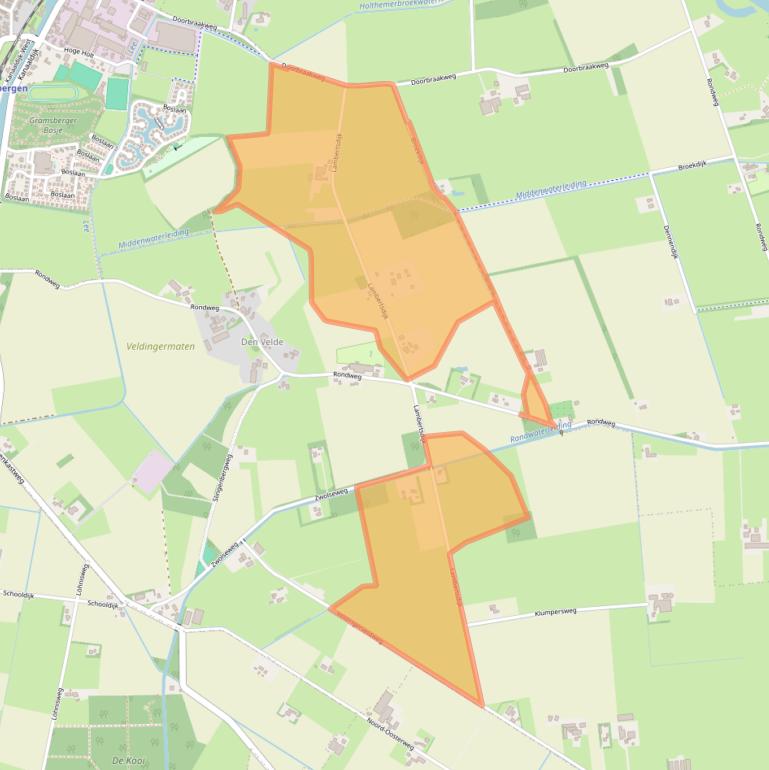 Kaart van postcodegebied 7786BB.